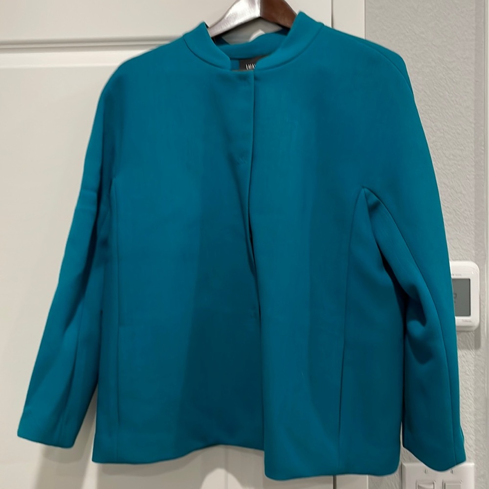 Lafayette 148 NY Teal Jacket, thick and classic fabric, size large